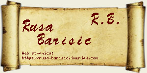 Rusa Barišić vizit kartica